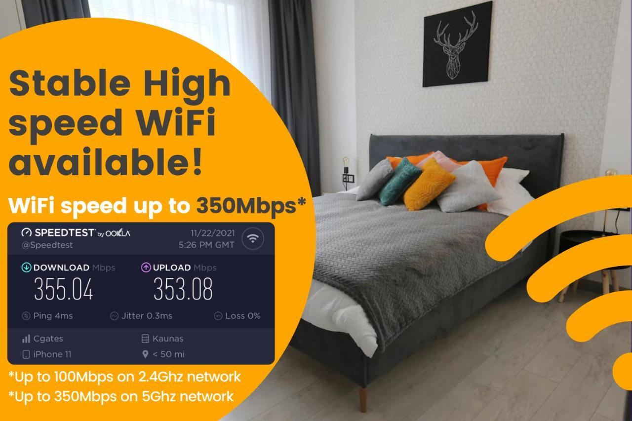 Comfy 2 Room Apartment - Free Parking - 350Mbps Wifi - Netflix Kaunas Exterior foto